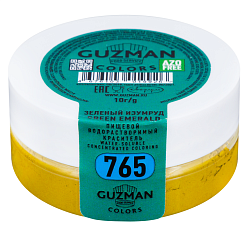 Краситель сухой водорастворимый №765 Зеленый изумруд "GUZMAN" 10 гр